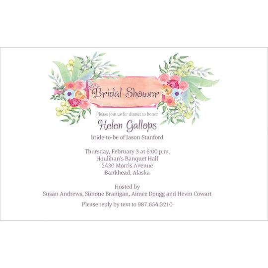 Fresh Floral Bouquet Invitations